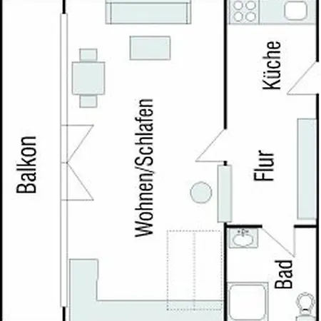 6-208, Sehr Strandnah, Im Herzen Westerlands, Westbalkon, 1 Zi * Westerland